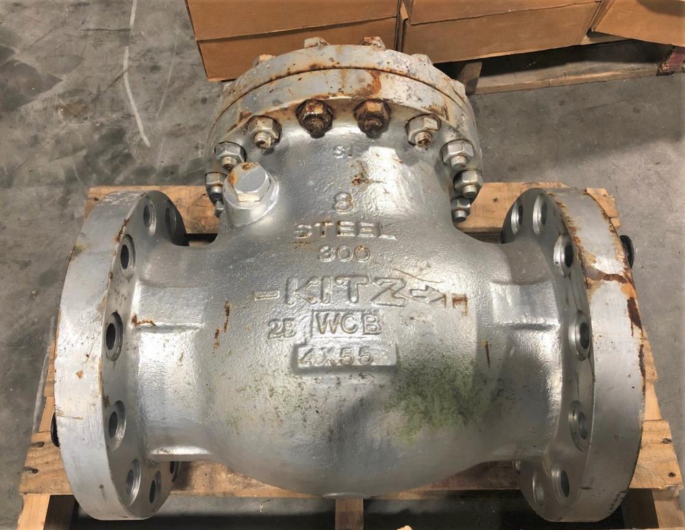 Kitz 8" 300# WCB Swing Check Valve SCOS